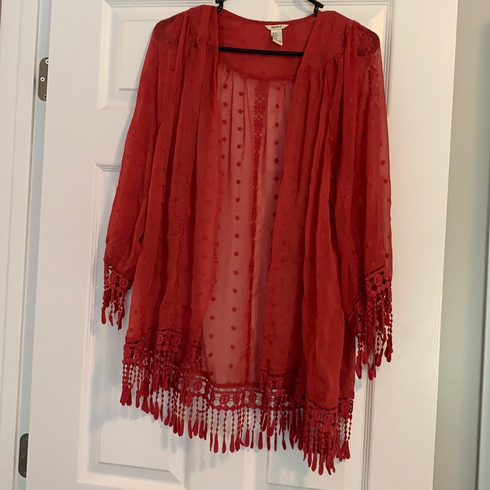 Light weight fringe kimono!